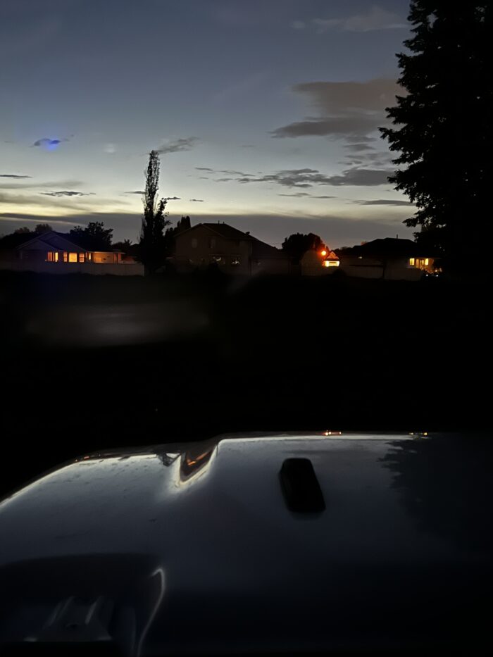 View from inside before Monster Lights are on