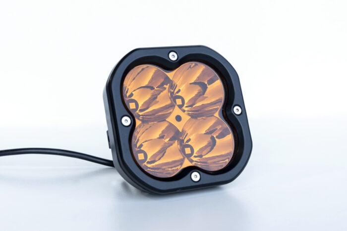 Code 4 LED 5 inch 80 watt Amber Pod light, Spot pattern (C4-W-0580-SA) - Image 4