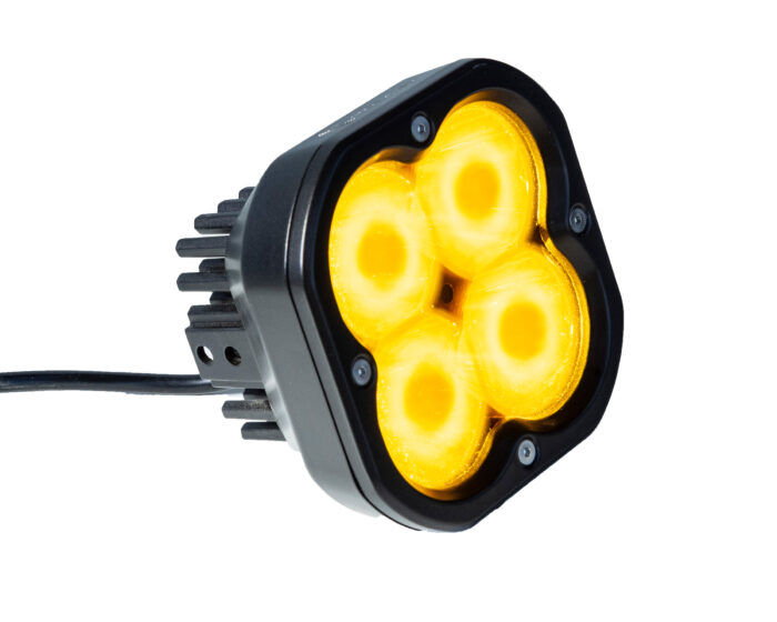 Code 4 LED 5 inch 80 watt Amber Pod light, Spot pattern (C4-W-0580-SA) - Image 3