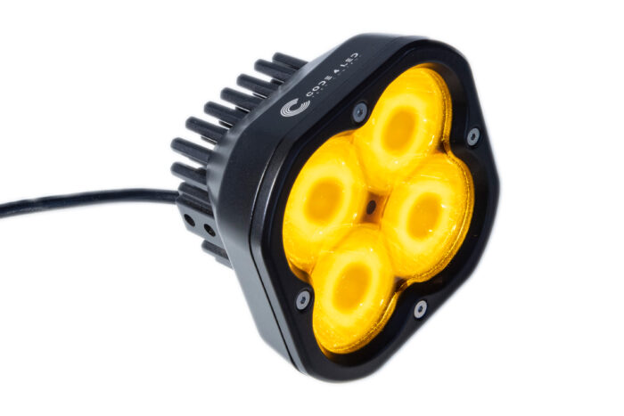 Code 4 LED 5 inch 80 watt Amber Pod light, Spot pattern (C4-W-0580-SA) - Image 2